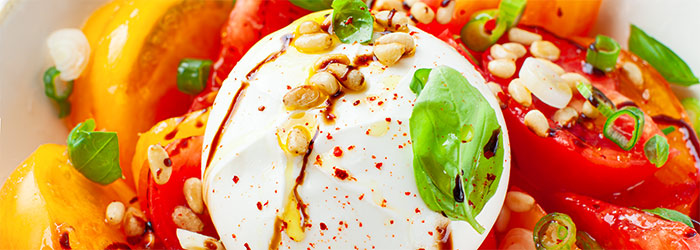 Salad with Tomatoes and Burrata