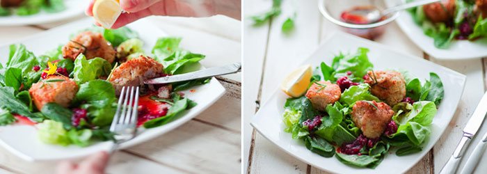 Sorrel Salad with Raspberry Vinaigrette