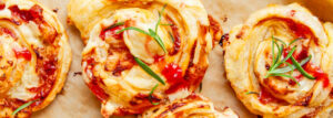 Puff Pastry Spirals with Cranberry and Brie