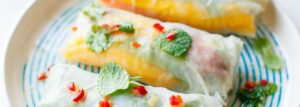Spring rolls z kaczką i mango