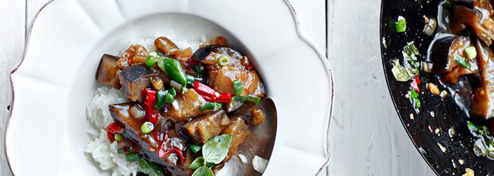 Stir-fry z bakłażanem