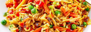 Stir-fry z warzywami i ryżem