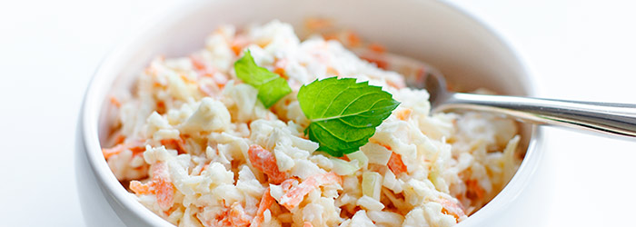 Cauliflower coleslaw salad
