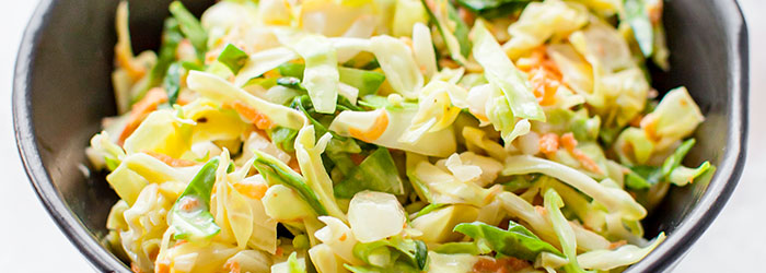 Cabbage salad with sweet chili sauce