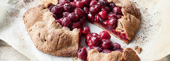 Tarta rustykalna z wiśniami