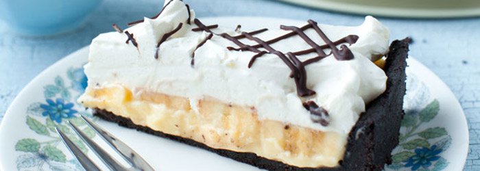 Tarta z bananami, budyniem i oreo