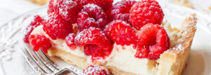 Tarta z malinami