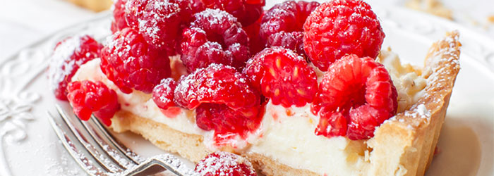 Tarta z malinami