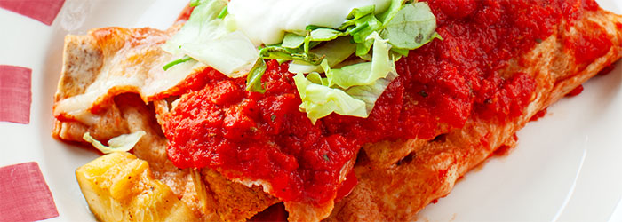 Tortille zapiekane z kurczakiem gyros