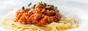 Wegetariańskie spaghetti bolognese