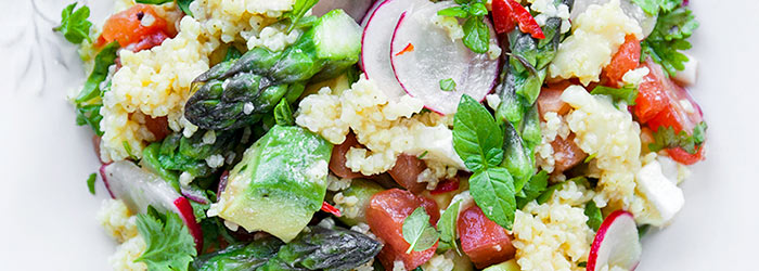 Spring Salad with Millet and Asparagus