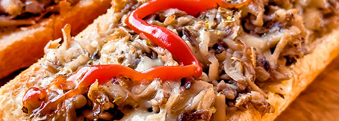 Mushroom and Cheese Baguette Melts