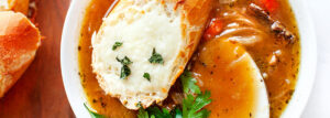 Onion Soup with Dried Mushrooms
