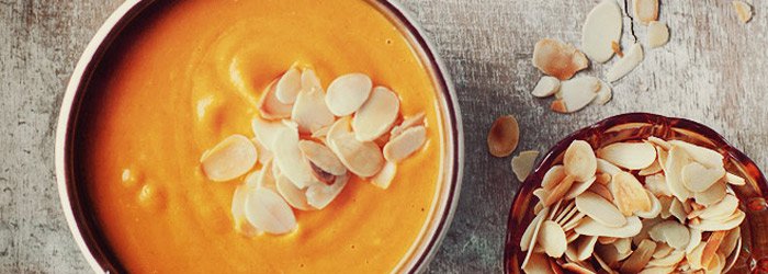 Pumpkin soup with ginger and orange