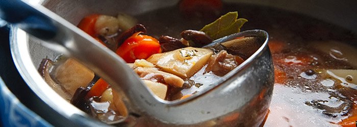 Mushroom Soup with Dried Mushrooms and Potatoes