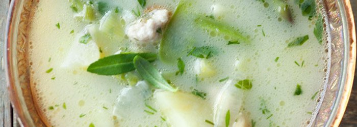 Vegetable Soup with Young Vegetables and Ground Turkey