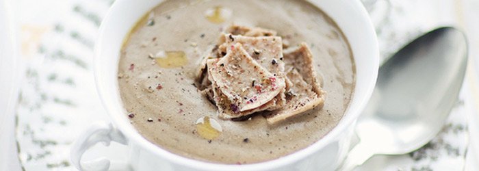 Mushroom Cream Soup with Pasta