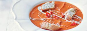 Creamy chickpea and tomato soup