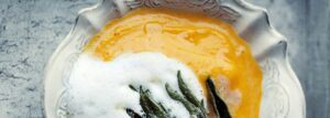 Roasted Pumpkin Cream Soup with Milk Foam
