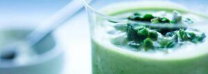 Creamy green asparagus and avocado soup