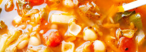 Minestrone Soup with Young Cabbage