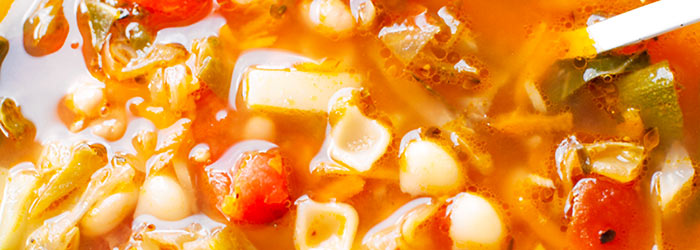 Minestrone Soup with Young Cabbage