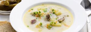 Cucumber Soup with Chicken Gizzards