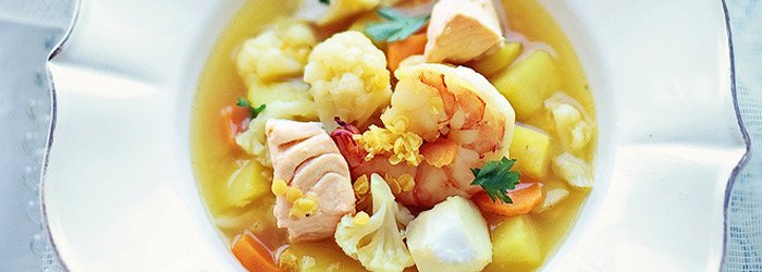 Fish and vegetable soup