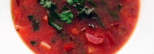 Beet Greens Soup with Coconut Milk