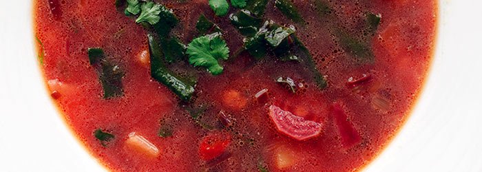 Beet Greens Soup with Coconut Milk
