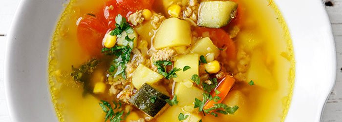 Zucchini, Corn, and Potato Soup