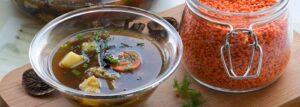 Red Lentil Soup with Porcini Mushrooms