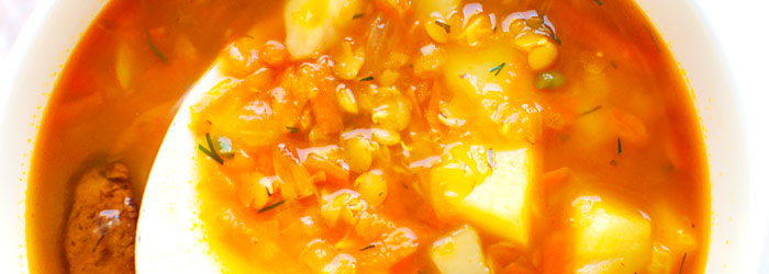 Lentil Soup with Mushrooms