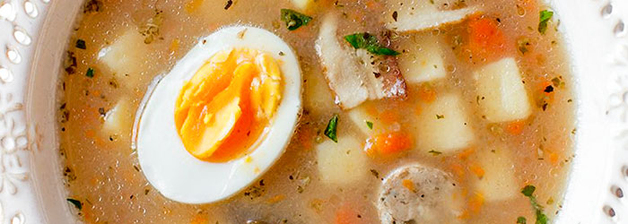 Sour Rye Soup with Potatoes